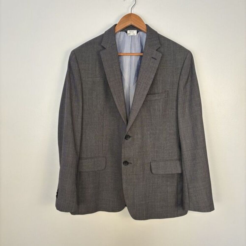 Banana Republic Black Wool Tweed Sports Coat Blazer Sz 42S Tailored Fit Classic